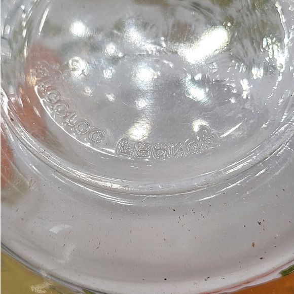 HP Arcoroc Vegetable Print Spice or Life Clear Pressed Glass Mug - Picture 3 of 6